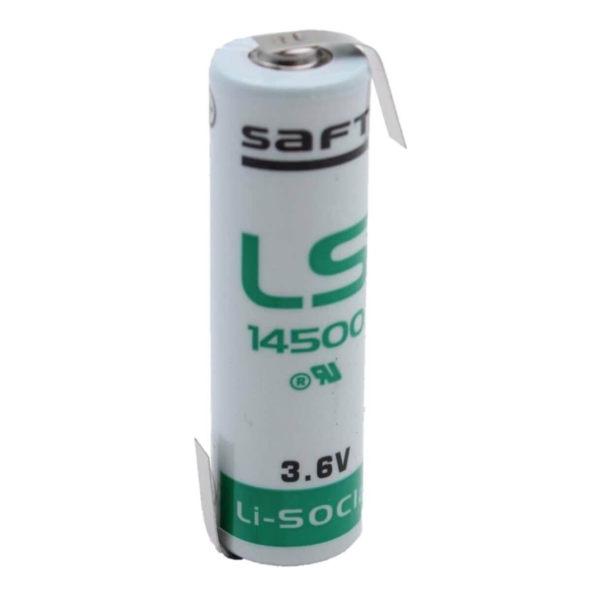 Saft Ls14500-stsz Aa 3.6v 2600mah Lithium Battery With Reverse/z Solder Tabs Saft Batteries Saft Lithium Batteries