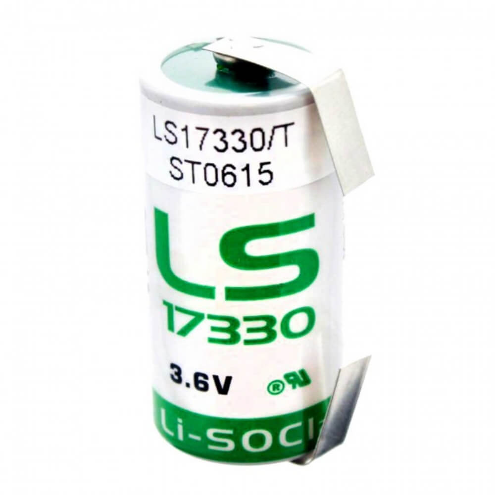 Saft Ls17330 2/3a 3.6v 2100mah Battery With Uni-directional Tabs Saft Batteries Saft Lithium Batteries