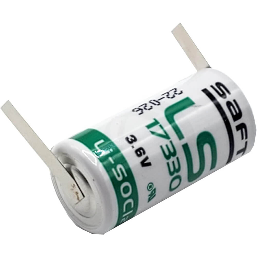 Saft Ls17330 2/3a 3.6v 2100mah Battery With Uni-directional Tabs Saft Batteries Saft Lithium Batteries