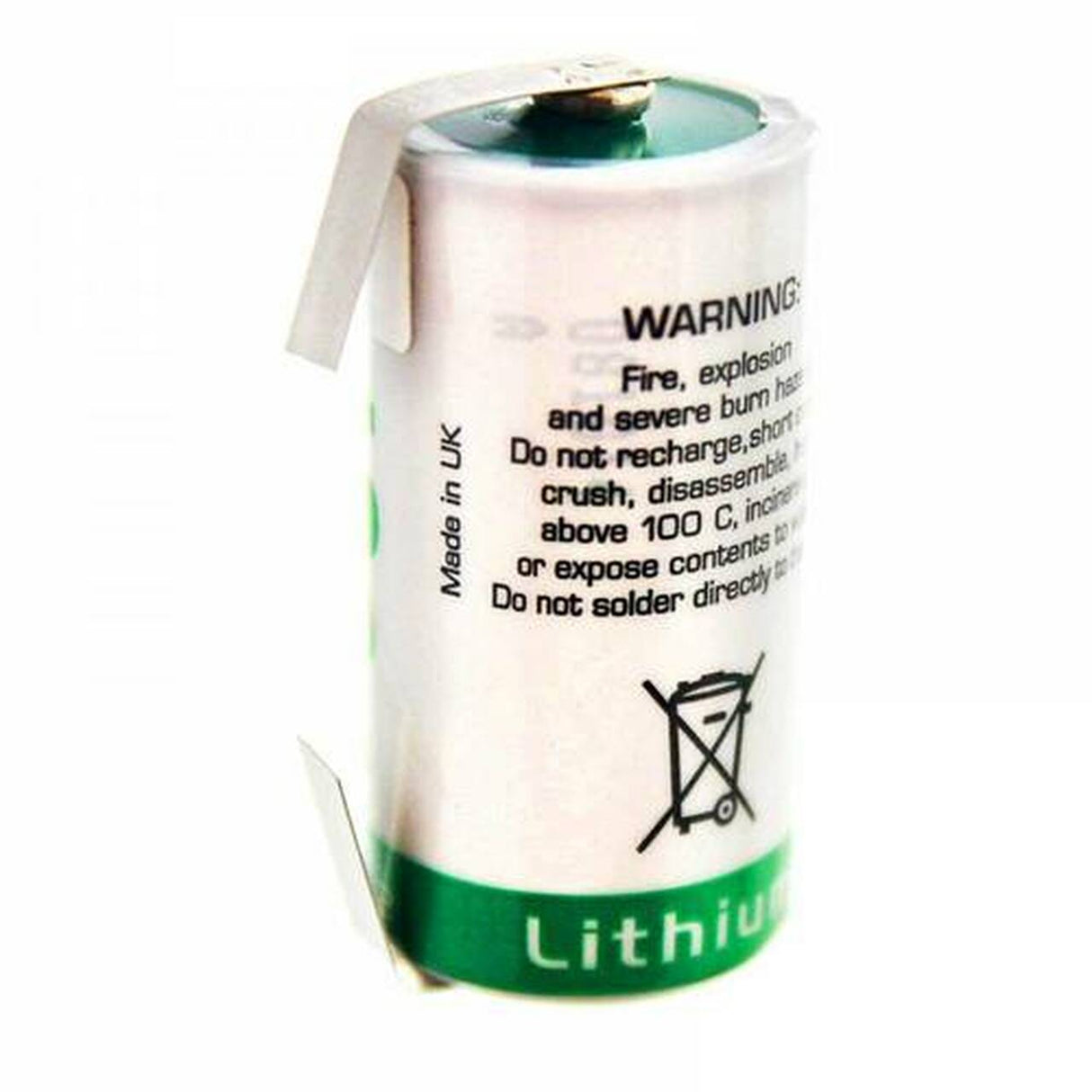 Batterie au lithium Saft Ls17330 3,6v 2/3 A taille 3,6v - Batteries Saft non rechargeables Batteries au lithium Saft avec languettes
