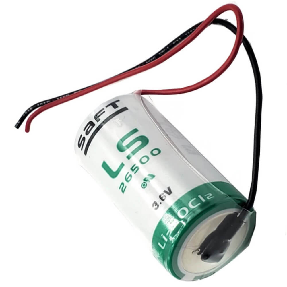 Saft Ls26500 3.6v C-size Battery With 3" Fly Leads, 3600mah Saft Batteries Saft Lithium Batteries