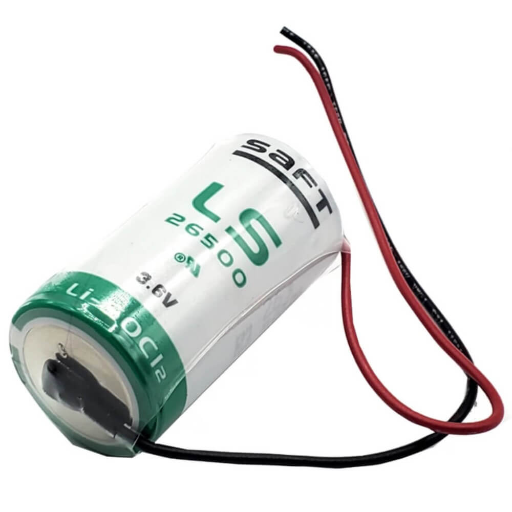 Saft Ls26500 3.6v C-size Battery With 3" Fly Leads, 3600mah Saft Batteries Saft Lithium Batteries
