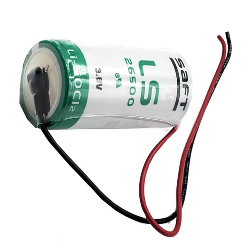 Saft Ls26500 3.6v C-size Battery With 3" Fly Leads, 3600mah Saft Batteries Saft Lithium Batteries