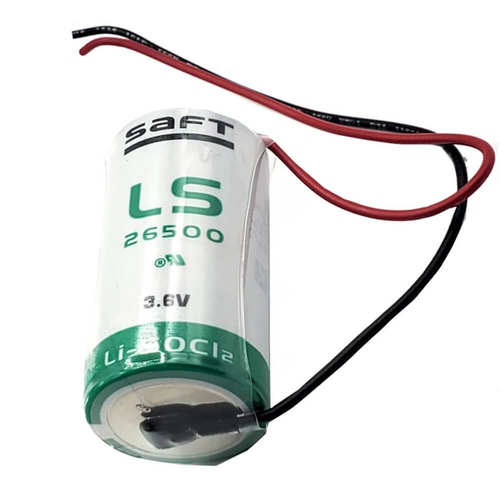 Saft Ls26500 3.6v C-size Battery With 3" Fly Leads, 3600mah Saft Batteries Saft Lithium Batteries