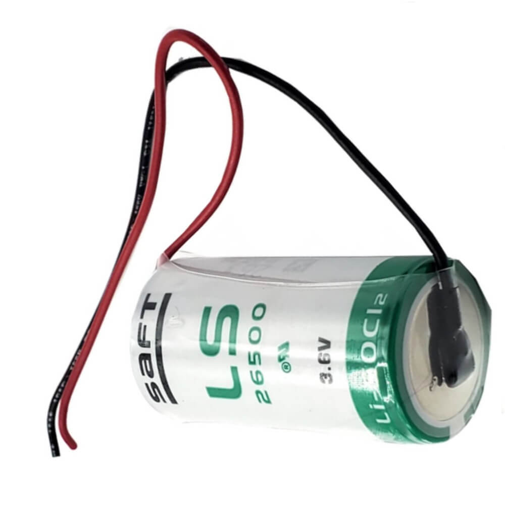 Saft Ls26500 3.6v C-size Battery With 3" Fly Leads, 3600mah Saft Batteries Saft Lithium Batteries