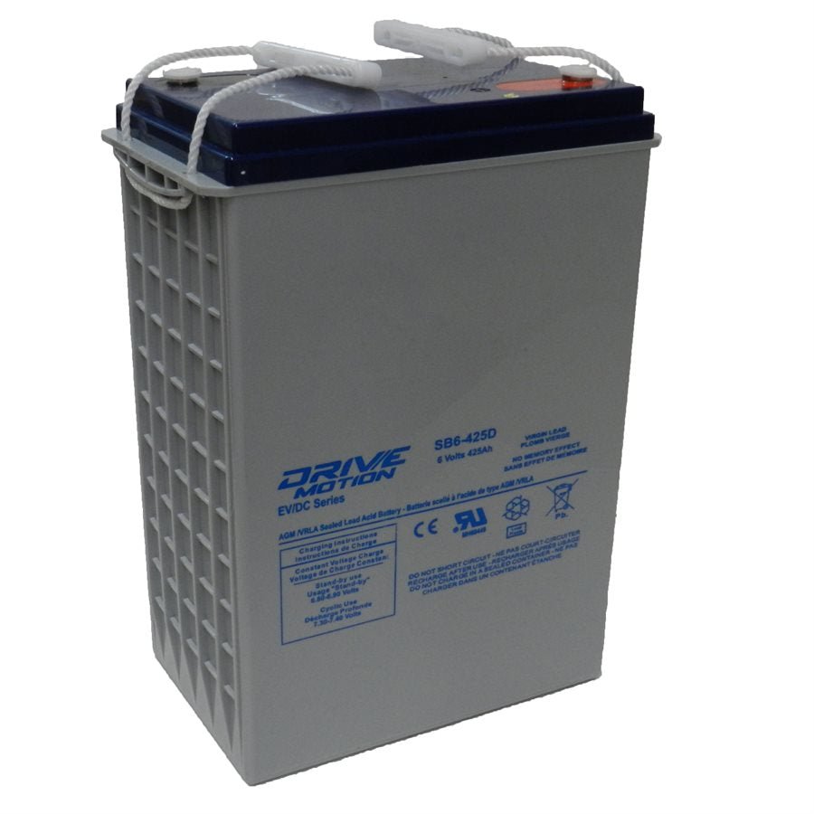 SB6-425D - 6V 425Ah, EV/DC Series, (Group L16) Deep Cycle Battery Sealed Lead Acid (Special) DriveMotion