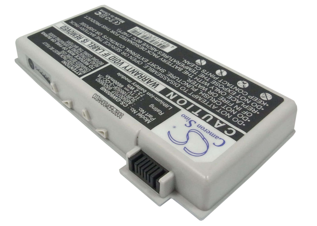 Batterie argentée pour Gateway Solo 600, Solo 600yg2, Solo 600ygr 11.1v, 6600mah - 73.26wh Batteries pour l'électronique Cameron Sino Technology Limited (Suspendu)