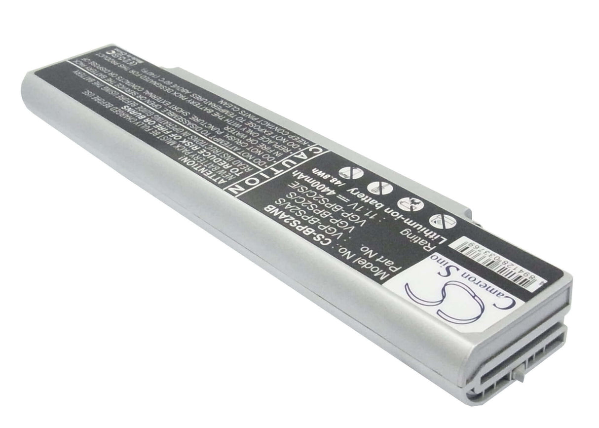 Silver Battery For Sony Vaio Vgc-la38g, Vaio Vgn-c140g/b, Vaio Vgn-c150p/b 11.1v, 4400mah - 48.84wh Notebook, Laptop Cameron Sino Technology Limited