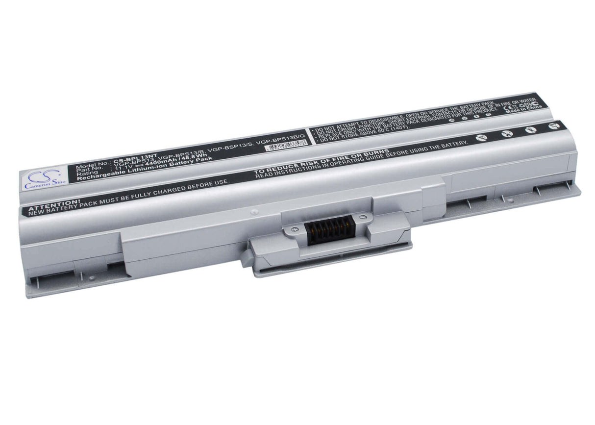 Silver Battery For Sony Vaio Vgn-aw230j/h, Vaio Vgn-aw235j/b, Vaio Vgn-aw290jfq 11.1v, 4400mah - 48.84wh Notebook, Laptop Cameron Sino Technology Limited
