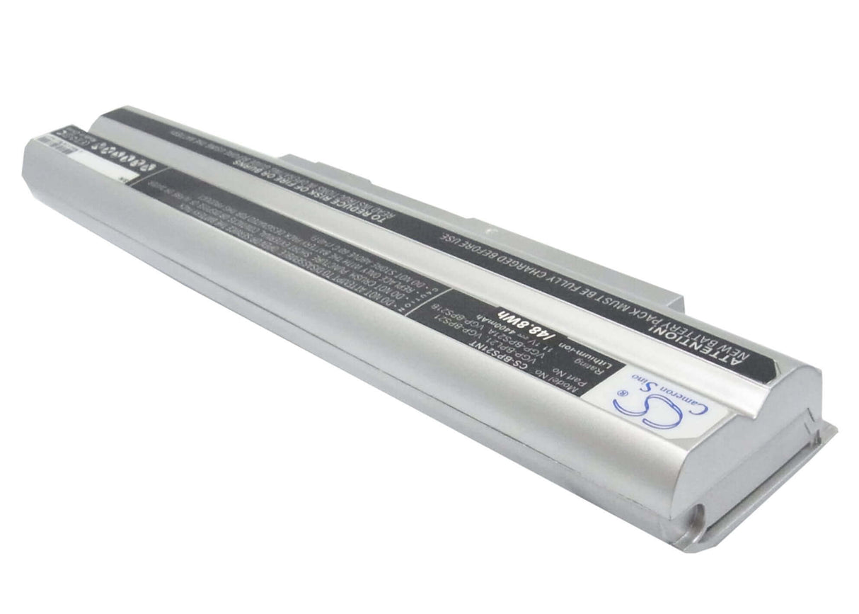 Silver Battery For Sony Vaio Vgn-aw41jf, Vaio Vgn-aw41mf, Vaio Vgn-aw41xh 11.1v, 4400mah - 48.84wh Notebook, Laptop Cameron Sino Technology Limited