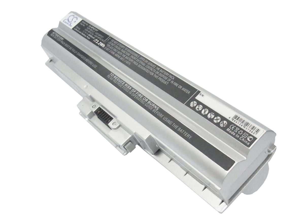 Silver Battery For Sony Vaio Vgn-aw41jf, Vaio Vgn-aw41mf, Vaio Vgn-aw41xh 11.1v, 6600mah - 73.26wh Notebook, Laptop Cameron Sino Technology Limited