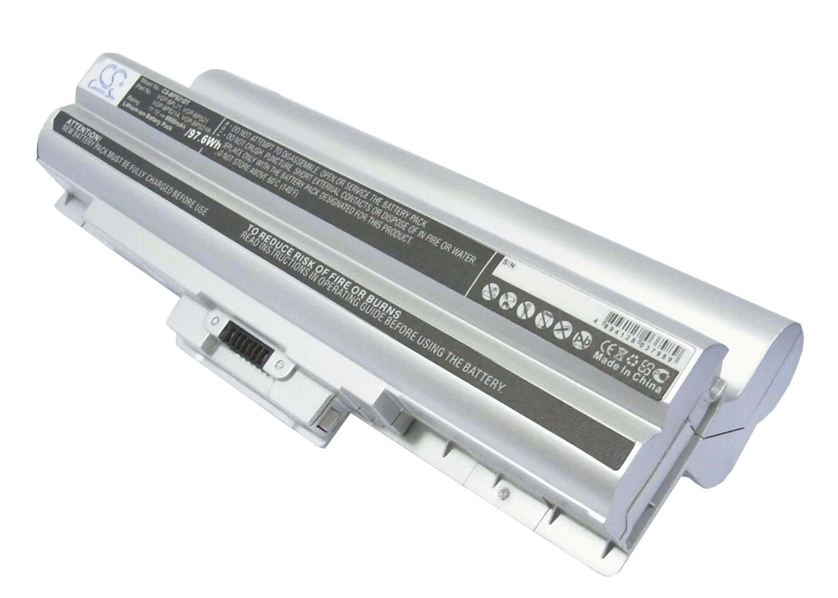 Silver Battery For Sony Vaio Vgn-aw41jf, Vaio Vgn-aw41mf, Vaio Vgn-aw41xh 11.1v, 8800mah - 97.68wh Notebook, Laptop Cameron Sino Technology Limited (Suspended)