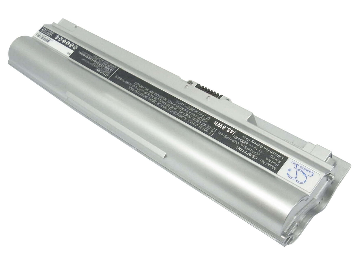 Silver Battery For Sony Vaio Vgn-tt11m, Vaio Vgn-tt13/n, Vaio Vgn-tt190ein 11.1v, 4400mah - 48.84wh Notebook, Laptop Cameron Sino Technology Limited