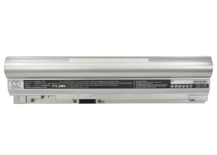 Silver Battery For Sony Vaio Vgn-tt11m, Vaio Vgn-tt13/n, Vaio Vgn-tt190ein 11.1v, 6600mah - 73.26wh Notebook, Laptop Cameron Sino Technology Limited