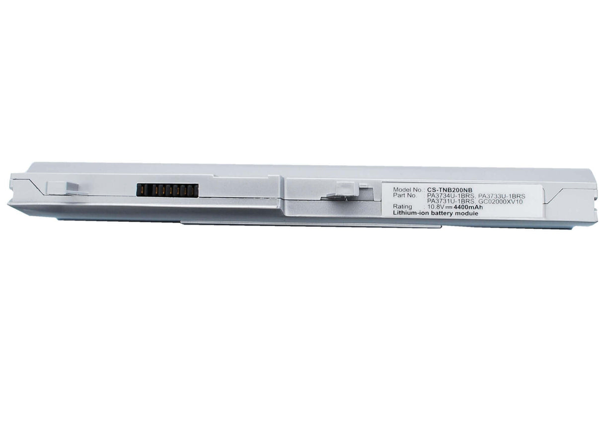 Silver Battery For Toshiba Satellite Nb200, Satellite Nb201, Satellite Nb205 10.8v, 4400mah - 47.52wh Notebook, Laptop Cameron Sino Technology Limited