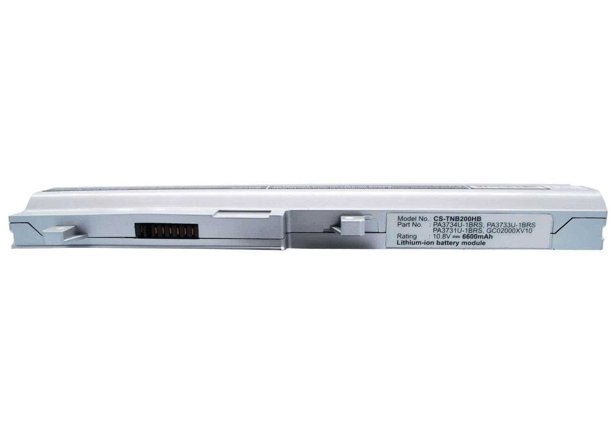 Silver Battery For Toshiba Satellite Nb200, Satellite Nb201, Satellite Nb205 10.8v, 6600mah - 71.28wh Notebook, Laptop Cameron Sino Technology Limited