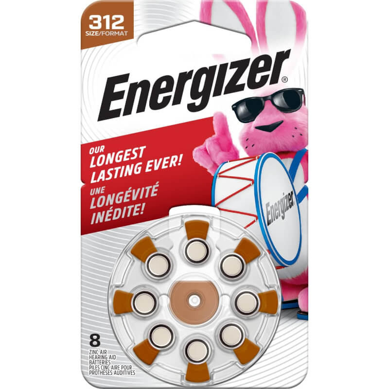 Size 312 Energizer Hearing Aid Battery Eight On A Card Coin Cell Batteries Energizer