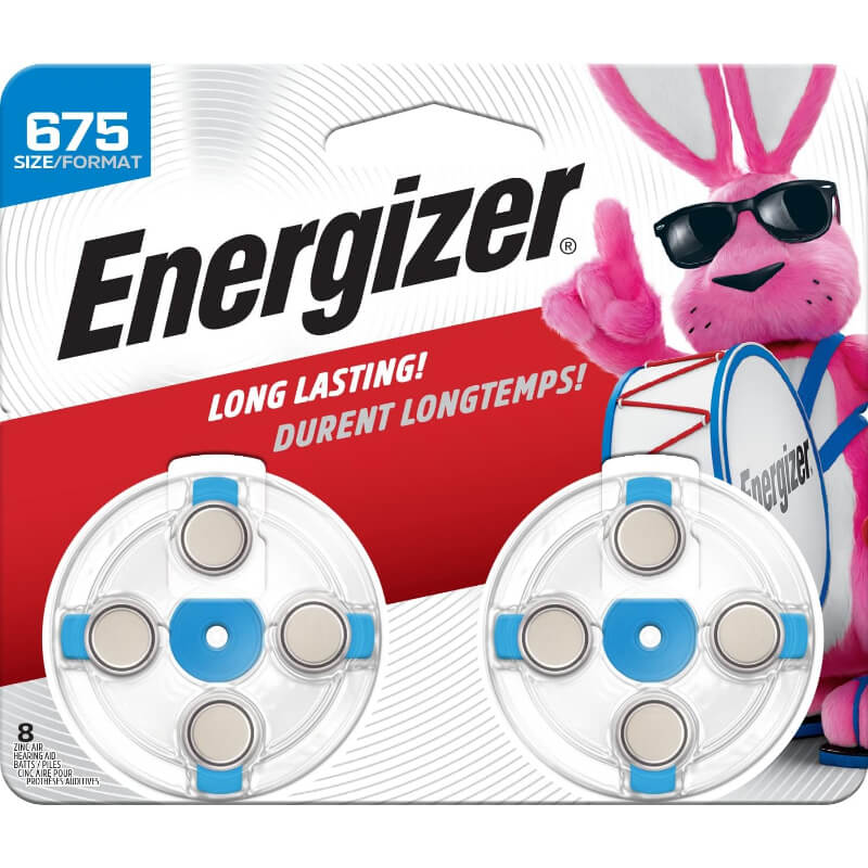 Size 675 Energizer Hearing Aid Battery Eight On A Card Coin Cell Batteries Energizer