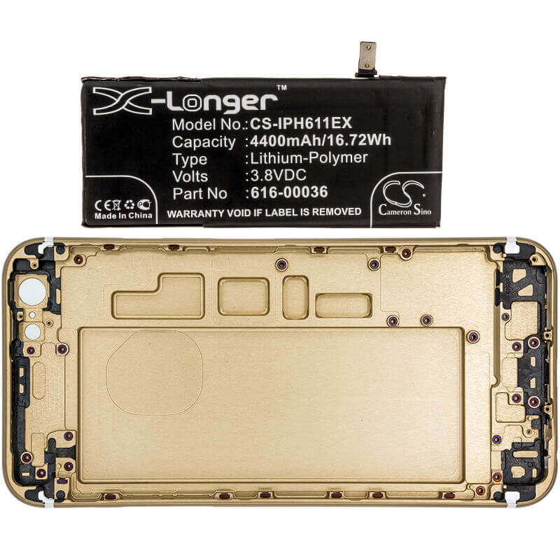 Super Extended Battery For Apple, A1633, A1688, A1691, A1700 3.8v, 4400mah - 16.72wh Batteries for Electronics Cameron Sino Technology Limited (Suspended)