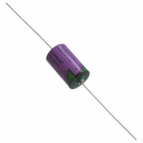 Tadiran Battery Model Tl-2150 1/2 Aa 3.6v, 1000 Mah - 3.6wh Tadiran Batteries Tadiran Batteries With Axial Leads