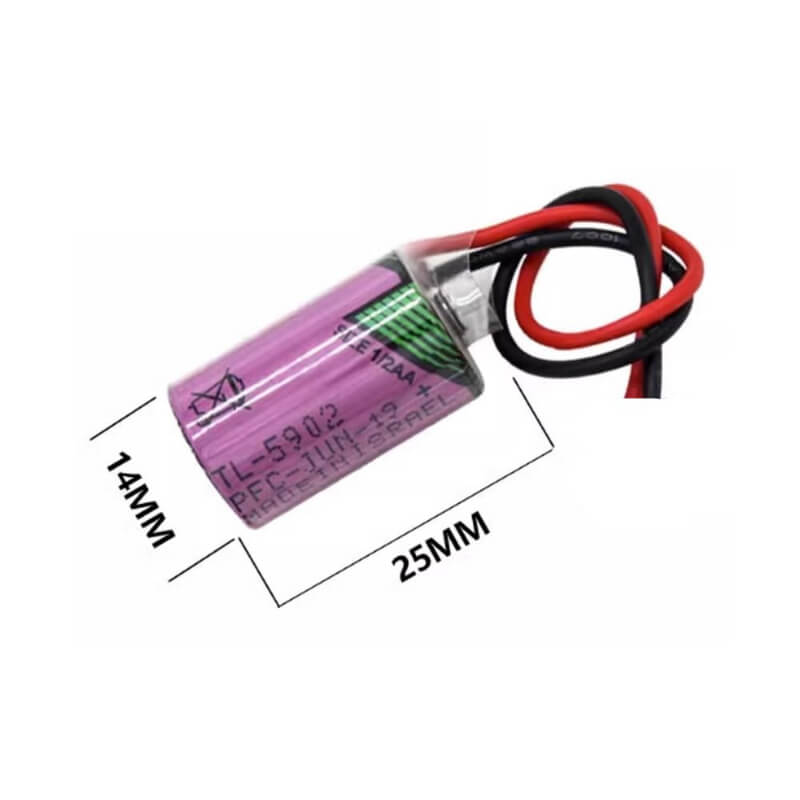 TL-5902/S 3.6V 1.1Ah Lithium Battery Replacement 1/2AA Tadiran Batteries Tadiran Batteries With 3 Inch Fly Leads