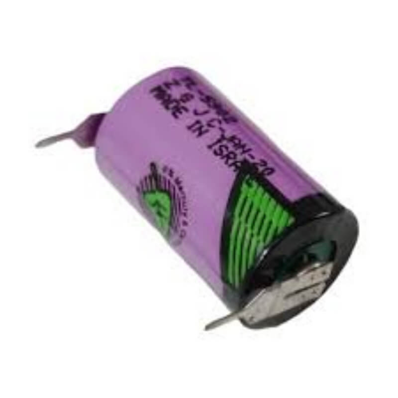 TL-5902/S 3.6V 1.1Ah Lithium Battery Replacement 1/2AA Tadiran Batteries Tadiran Batteries With Single PC Pins 1 Pin on Positive Terminal and 1 Pin on Negative Terminal