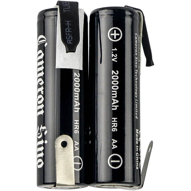 Deux piles AA Nimh avec languettes à souder 1.2v, 2000mah - 2.40wh AA Cameron Sino Technology Limited