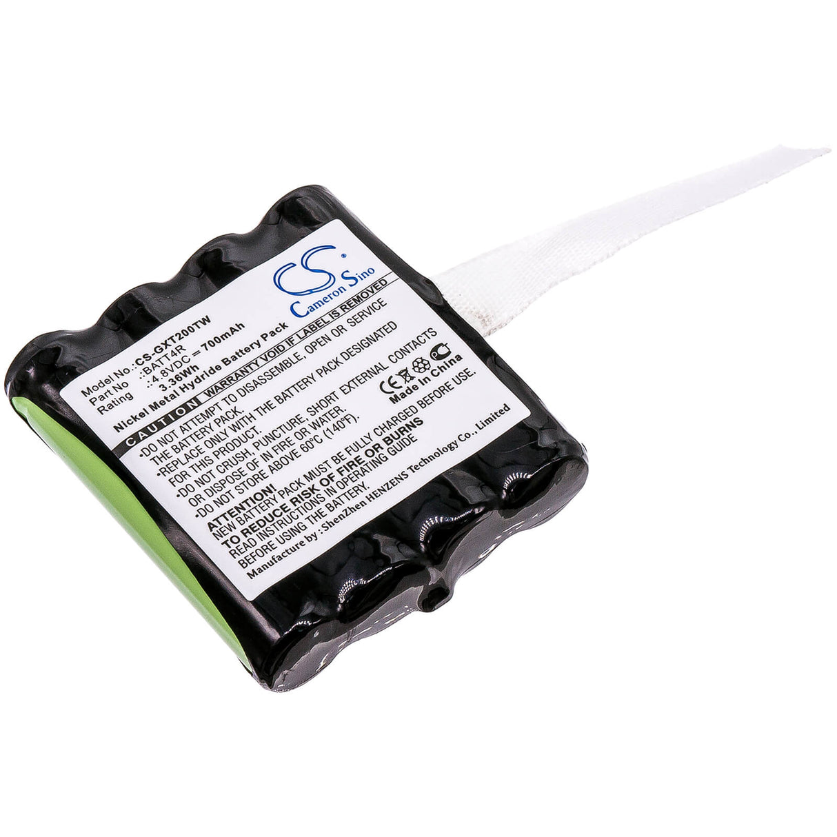 Two-Way Radio Battery For Midland Gxt200, Gxt250, G223 4.8v, 700mah - 3.36wh Two-Way Radio Cameron Sino Technology Limited