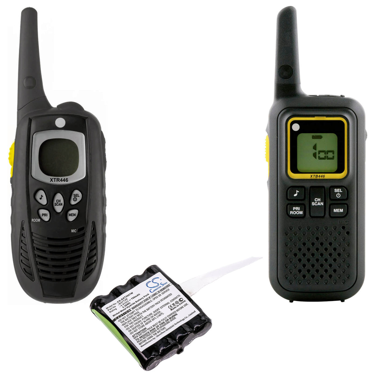 Two-Way Radio Battery For Midland Gxt200, Gxt250, G223 4.8v, 700mah - 3.36wh Two-Way Radio Cameron Sino Technology Limited