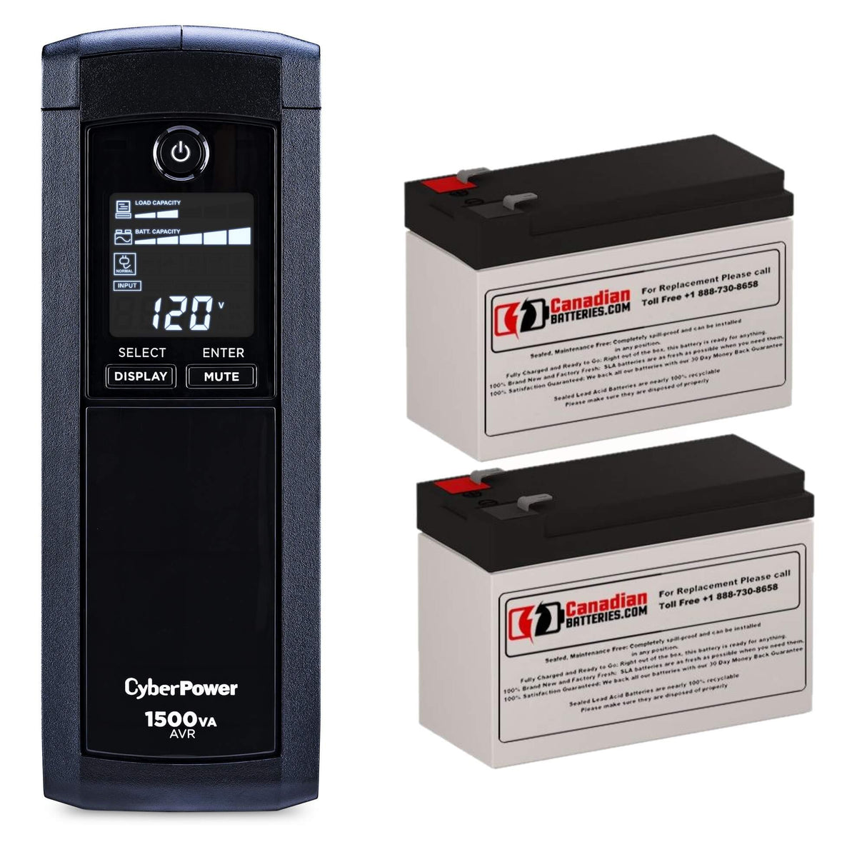 UPS Batteries For Cyberpower Cp1500avrlcda UPS, Includes 2 X 12v, 9ah - 108wh UPS Batteries CB Range