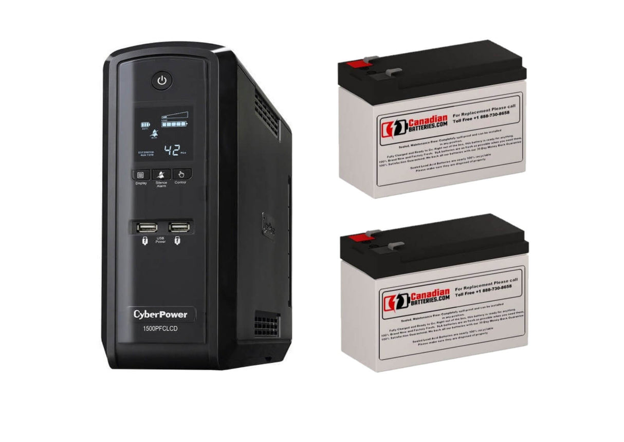 CyberPower CP1500PFCLCD UPS Battery Replacement – 12V 9Ah AGM (2 Pack, T2 Terminals) UPS Batteries CB Range