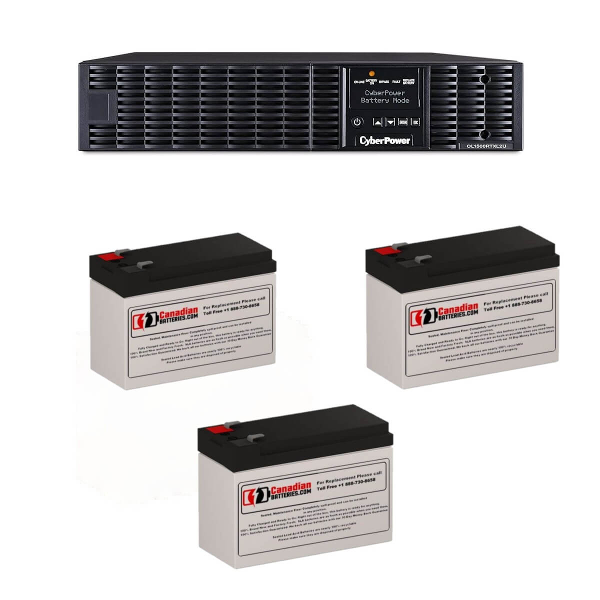 UPS Batteries For Cyberpower Ol1500rtxl2u UPS, 3 X 12v, 9ah - 108wh UPS Batteries CB Range