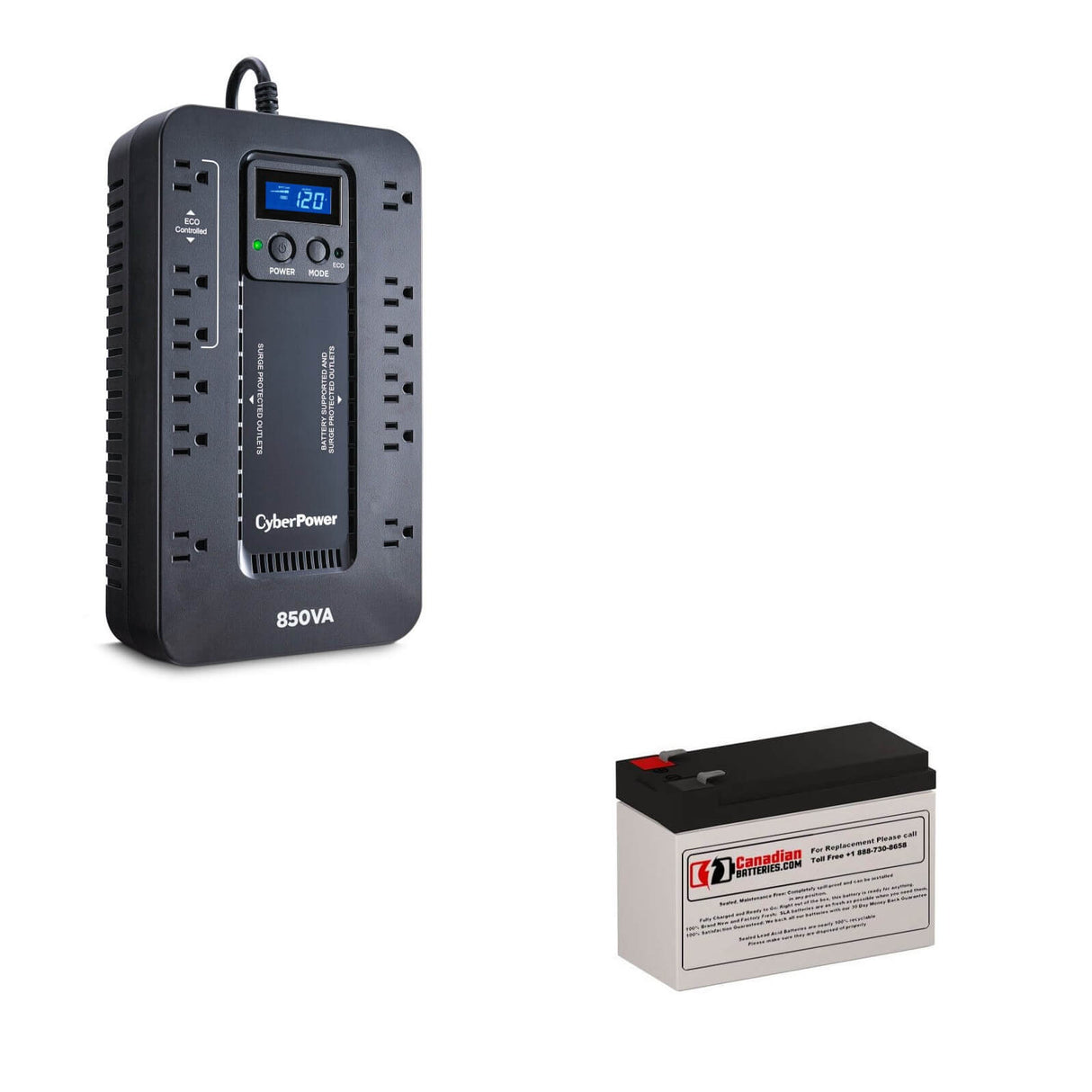 UPS Battery For CyberPower 850VA 510W EC850LCD UPS, 1 X 12v, 9ah - 108wh UPS Batteries CB Range