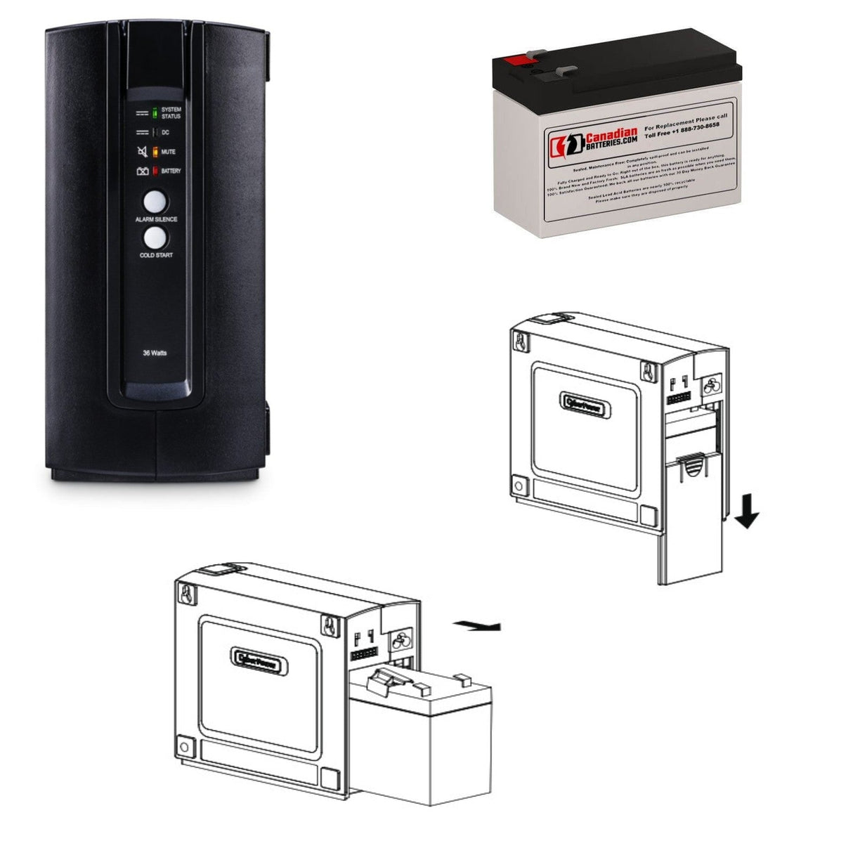 Cyberpower DTC36U12V3-6 UPS Battery Replacement – 12V 9Ah AGM CB129 UPS Batteries CB Range