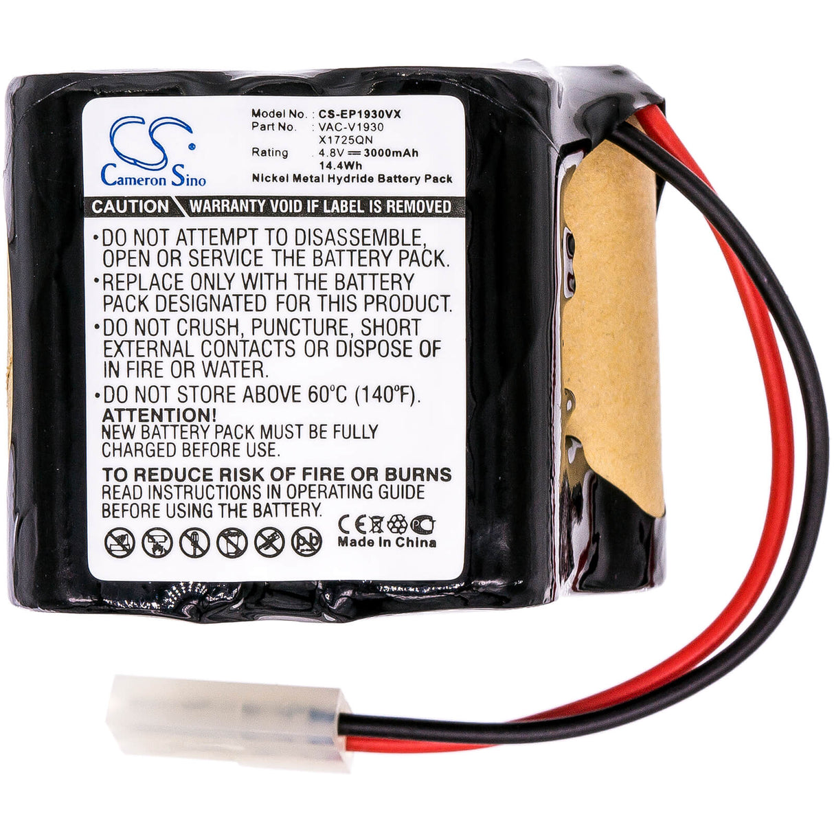 Vacuum Battery For Euro Pro Shark V1700z, Shark V1930, X1725qn 4.8v, 3000mah - 14.40wh Vacuum Cameron Sino Technology Limited