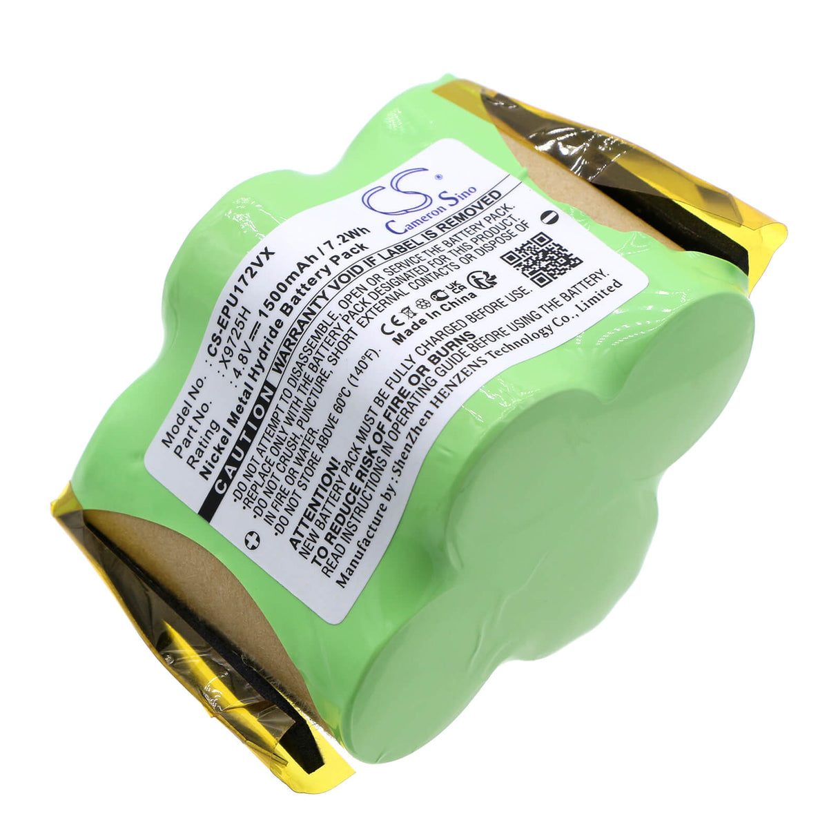 4.8V, Ni-MH, 1500mAh, Vacuum battery fits Domo, Euro Pro, Do204sw, Do-204sw, 7.20Wh Vacuum Cameron Sino Technology Limited
