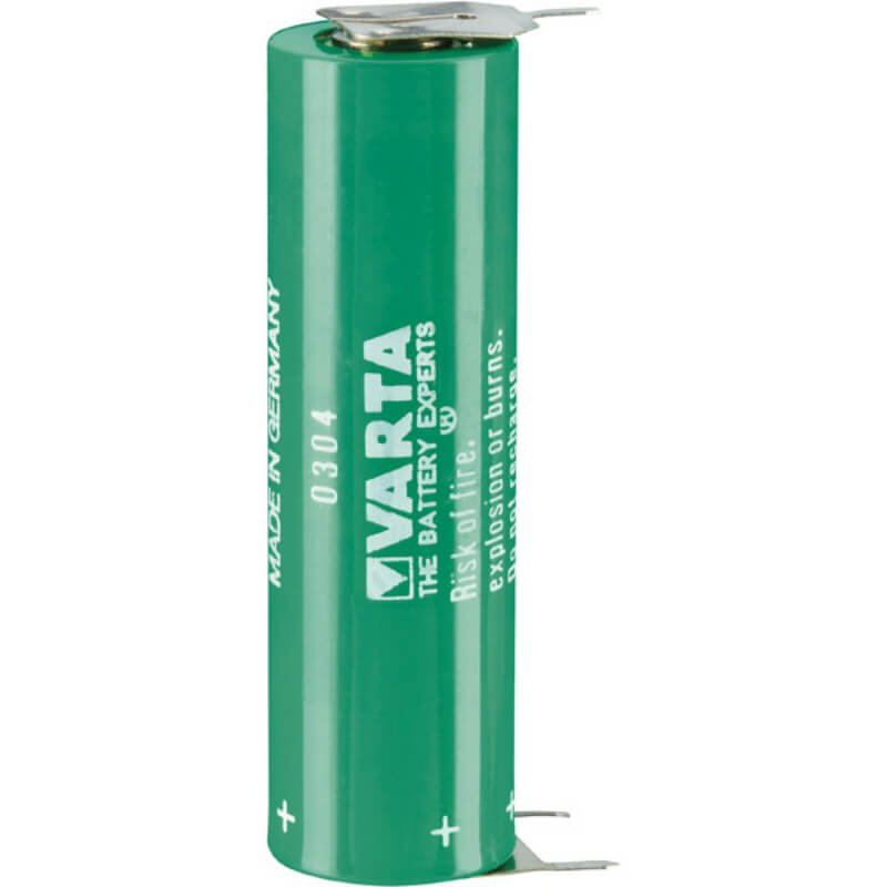 Varta CRAA 3 Volt Lithium AA Battery for Reliable Power Lithium Cell Varta With PC Pins - 2 Pin on Positive Terminal - 1 Pin on Negative Terminal