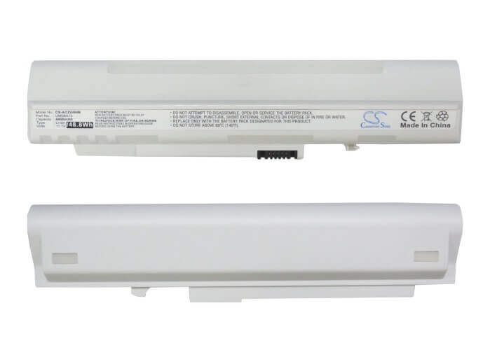 White Battery For Acer Aspire One, Aspire One A110-1295, Aspire One A110-1545 11.1v, 4400mah - 48.84wh Notebook, Laptop Cameron Sino Technology Limited