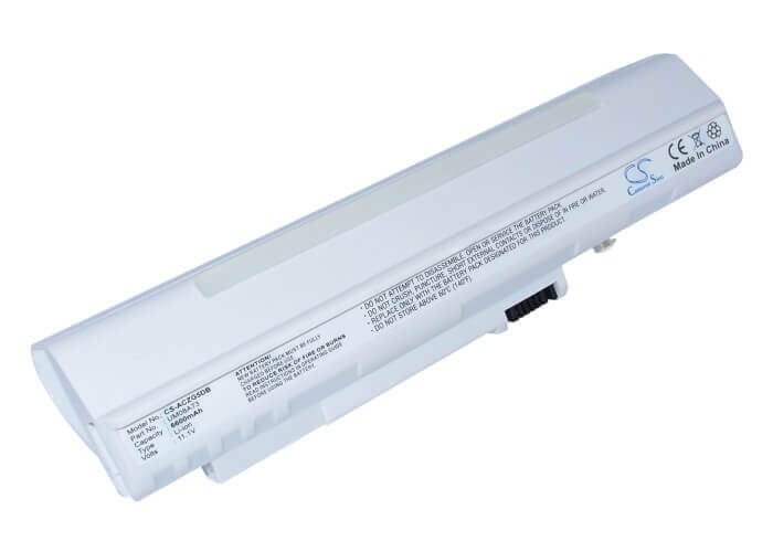 White Battery For Acer Aspire One, Aspire One A110-1295, Aspire One A110-1545 11.1v, 6600mah - 73.26wh Notebook, Laptop Cameron Sino Technology Limited
