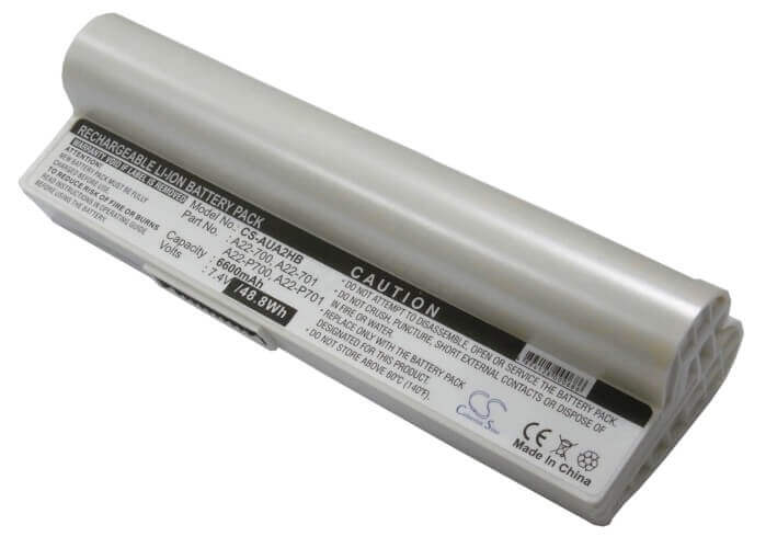 White Battery For Asus Eee Pc 701, Eee Pc 701c, Eee Pc 800 7.4v, 6600mah - 48.84wh Notebook, Laptop Cameron Sino Technology Limited