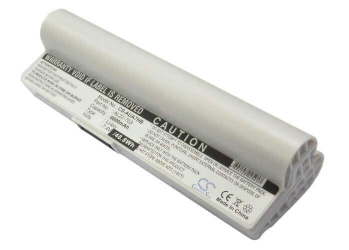 White Battery For Asus Eee Pc 703, Eee Pc 900a, Eee Pc 900ha 7.4v, 6600mah - 48.84wh Notebook, Laptop Cameron Sino Technology Limited