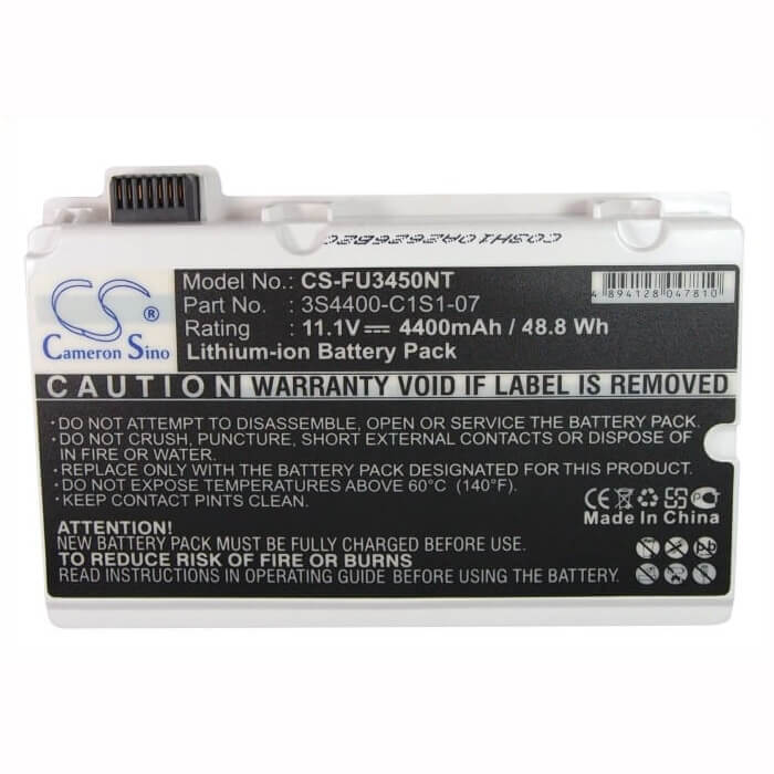 White Battery For Fujit'su Amilo Pi3540, Amilo Pi3525, Amilo Pi3450 11.1v, 4400mah - 48.84wh Notebook, Laptop Cameron Sino Technology Limited