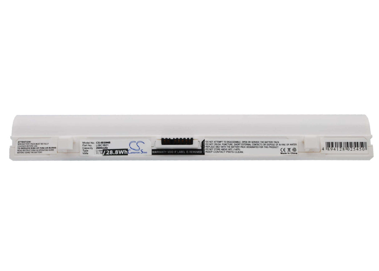 White Battery For Lenovo Ideapad S9, Ideapad S9e, Ideapad S10 11.1v, 2600mah - 28.86wh Notebook, Laptop Cameron Sino Technology Limited (Suspended)