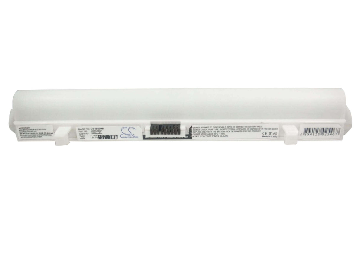 White Battery For Lenovo Ideapad S9, Ideapad S9e, Ideapad S10 11.1v, 5200mah - 57.72wh Notebook, Laptop Cameron Sino Technology Limited