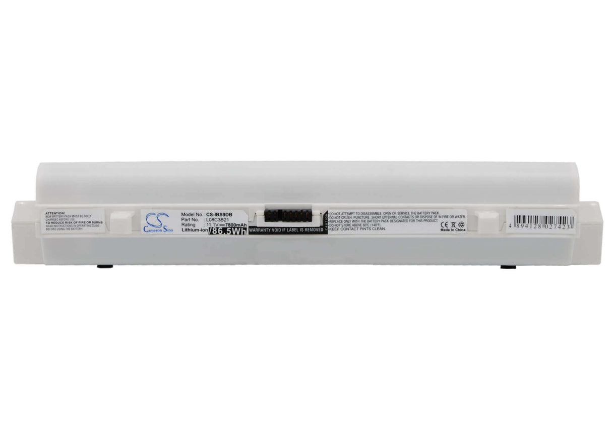 White Battery For Lenovo Ideapad S9, Ideapad S9e, Ideapad S10 11.1v, 7800mah - 86.58wh Notebook, Laptop Cameron Sino Technology Limited