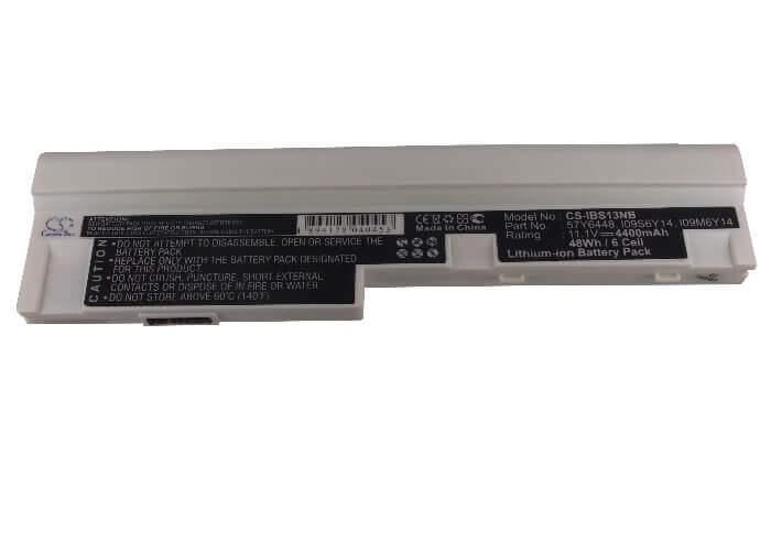 White Battery For Lenovo Idideapad S10-3, Ideapad S10-3 - 06474cu, Ideapad S10-3 0647 11.1v, 4400mah - 48.84wh Notebook, Laptop Cameron Sino Technology Limited