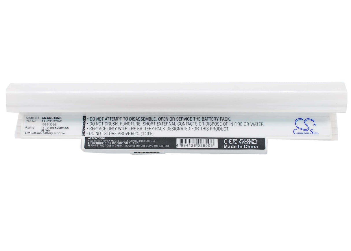 White Battery For Samsung Np-nc10, Np-nc10-ka03cn, Np-nc10-ka02uk 11.1v, 5200mah - 57.72wh Notebook, Laptop Cameron Sino Technology Limited