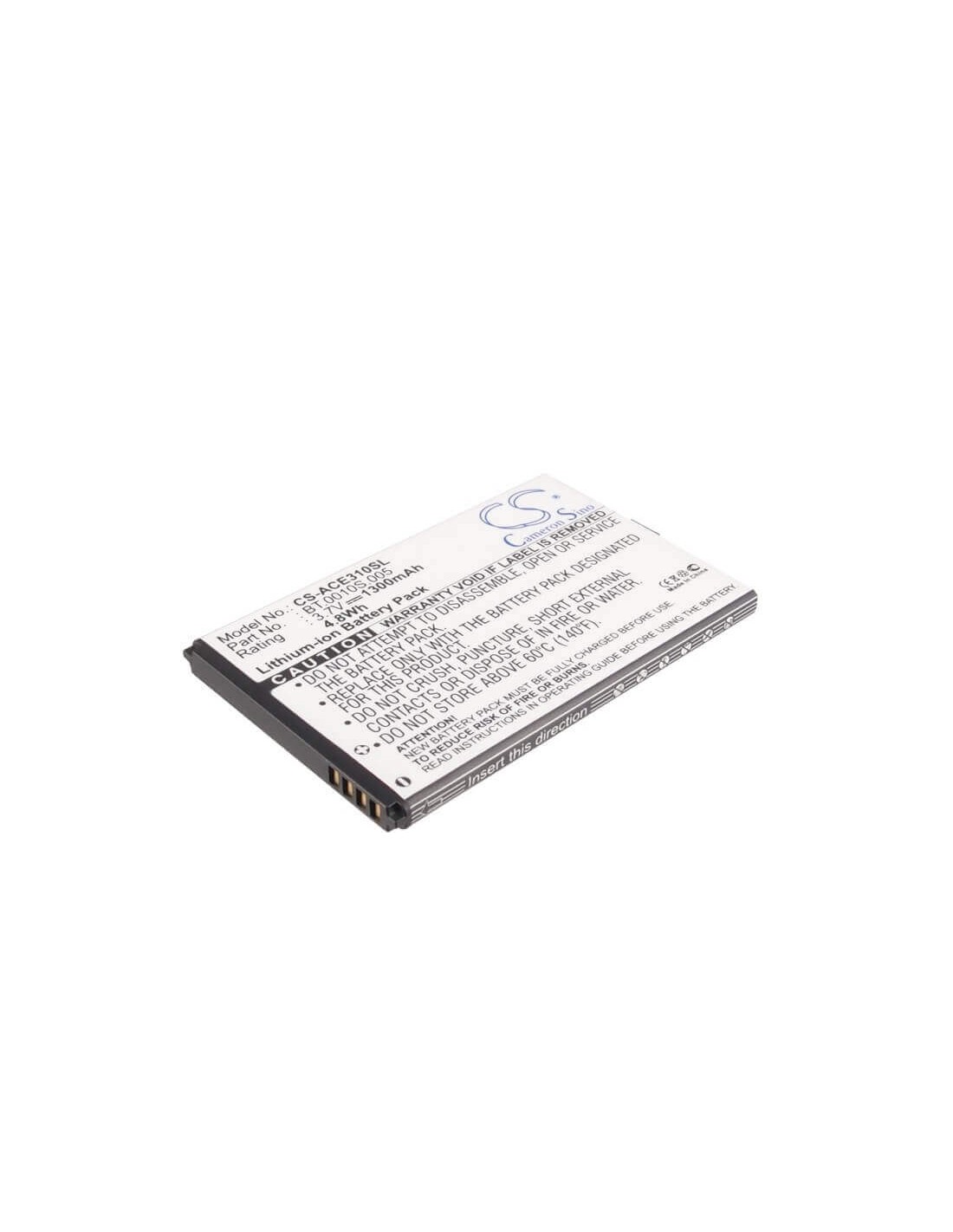 Battery for Acer Liquid Mini, E310, Liquid Express 3.7V, 1300mAh - 4.81Wh