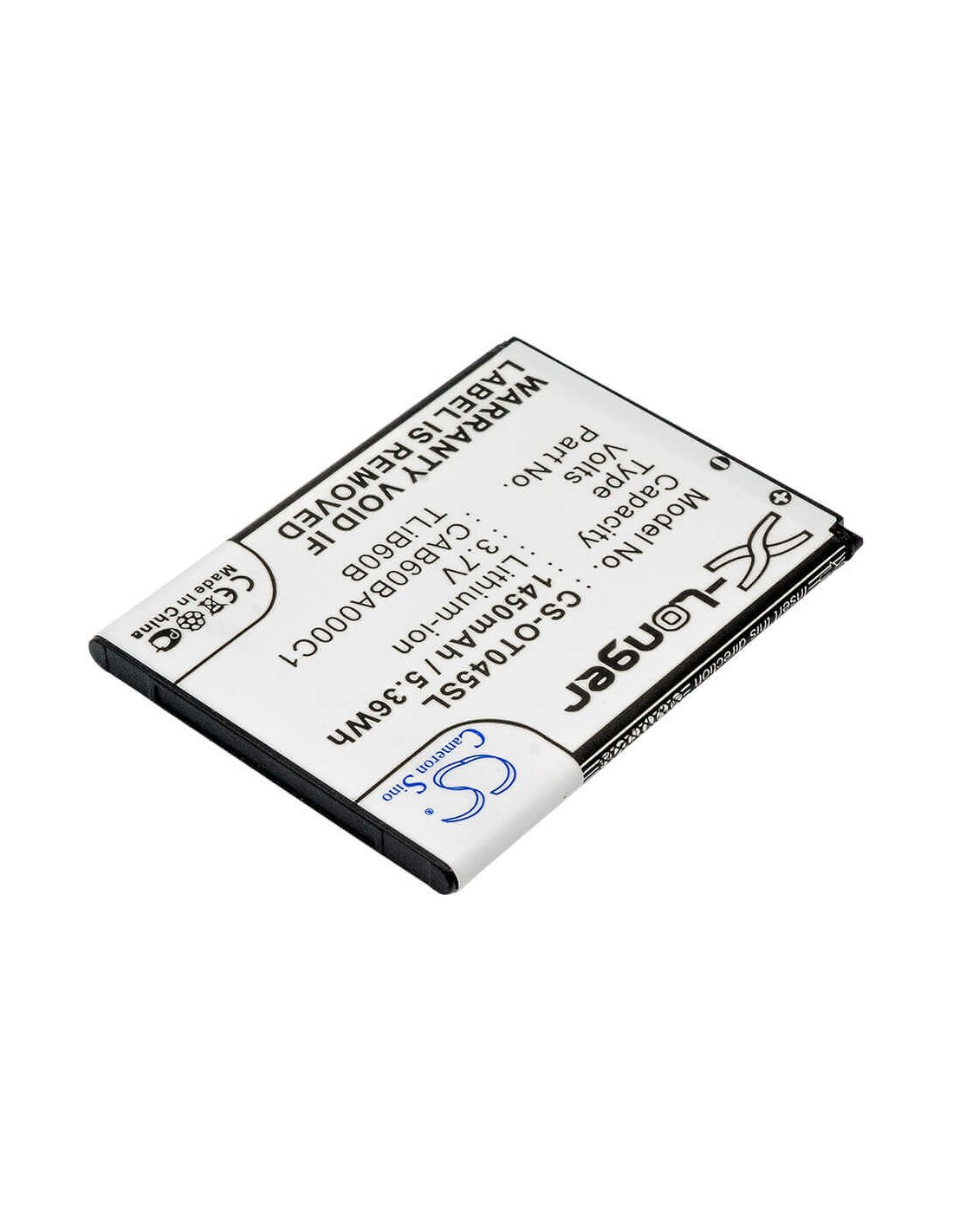 Battery for Alcatel One Touch Shockwave, ADR3045 3.7V, 1450mAh - 5.37Wh