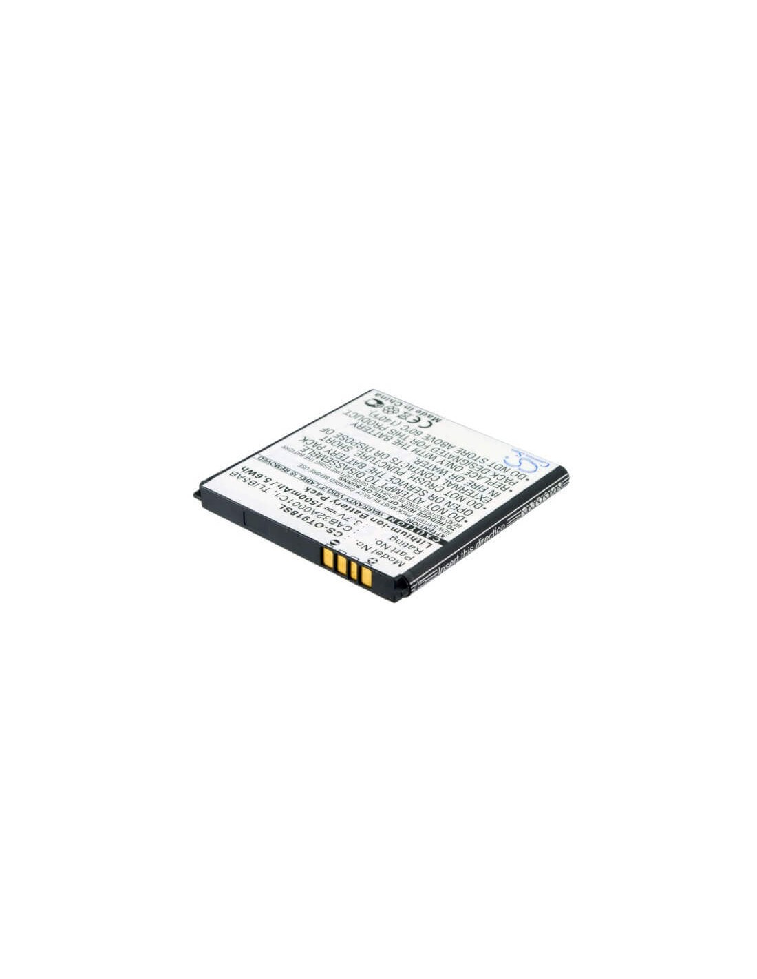 Battery for Alcatel OT-918 Mix, One Touch 918 Mix 3.7V, 1500mAh - 5.55Wh